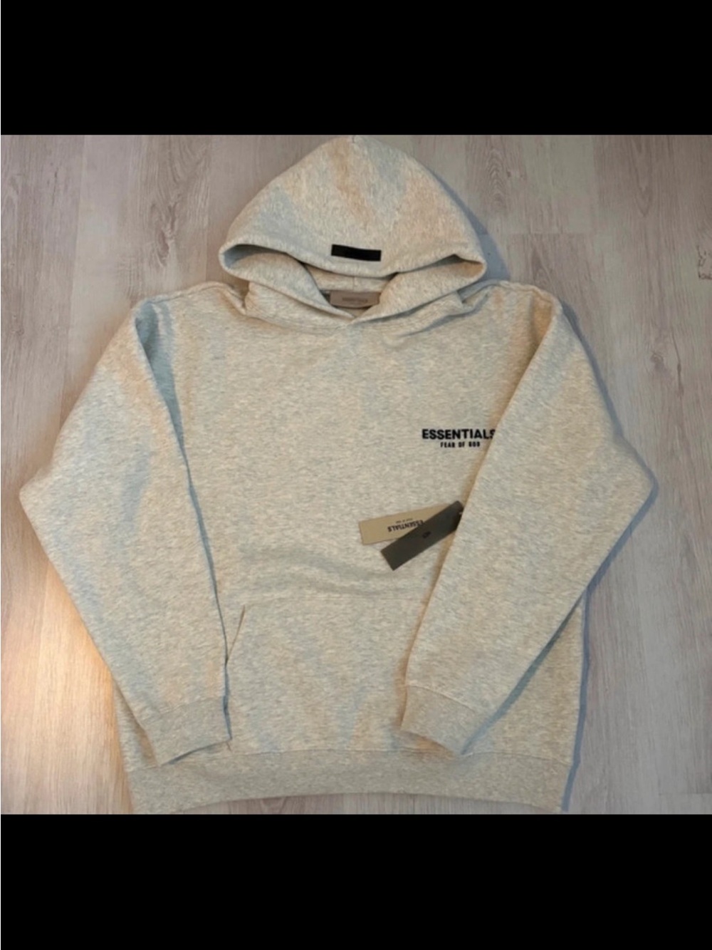 **Large Size**ESSENTIALS Fear of God Light Heather Gray Hoodie